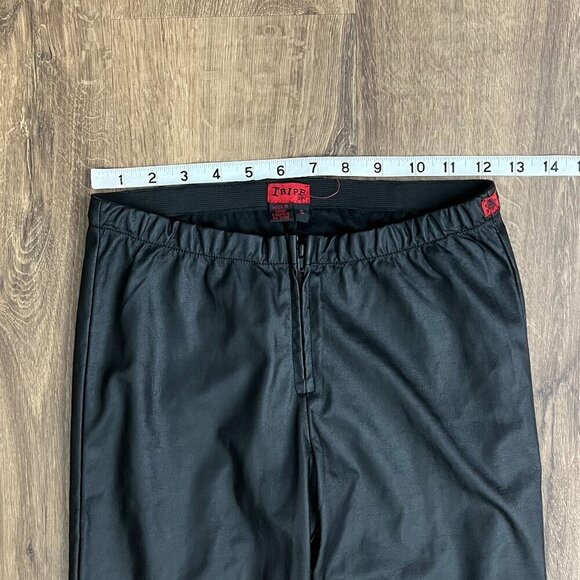 NEW Tripp NYC  Black Faux Leather Gothic Skinny Ankle Zip Pants Sz S - Picture 7 of 10